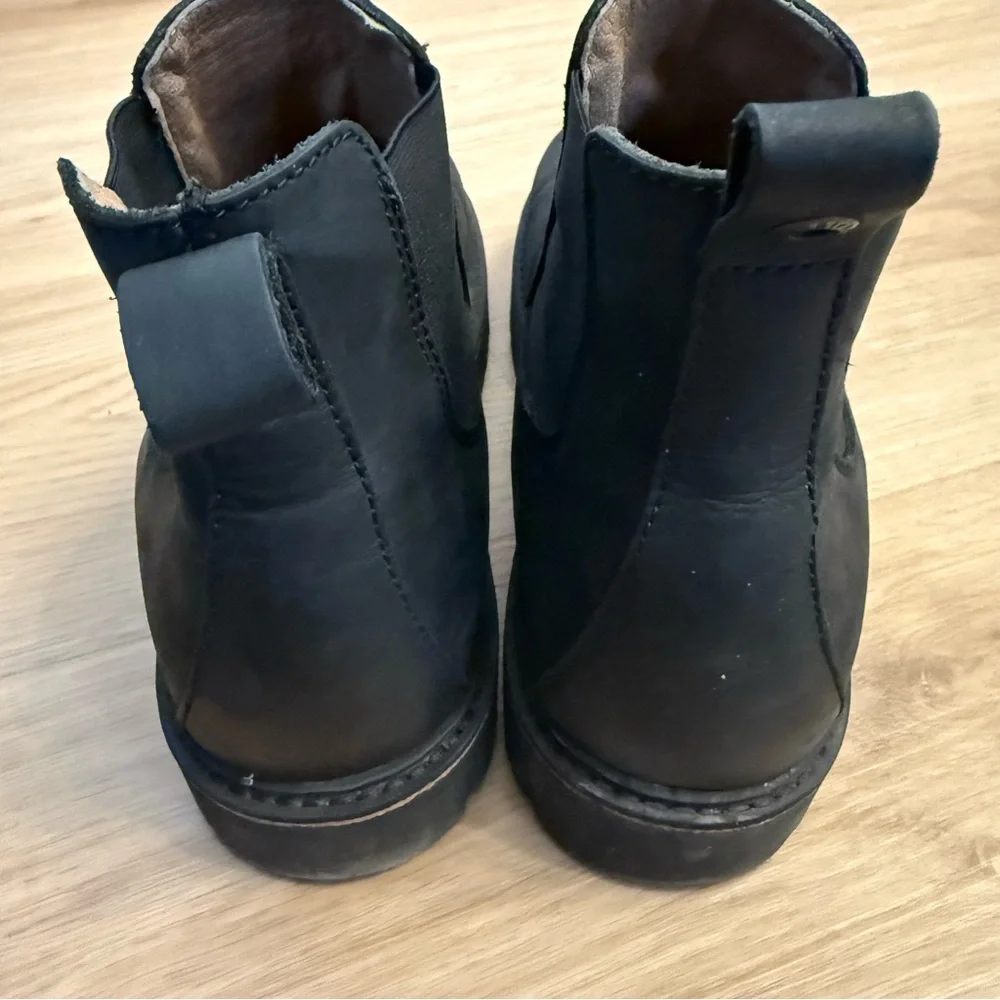 Birkenstock Stalon Nubuck Leather Sz 38 Narrow Black